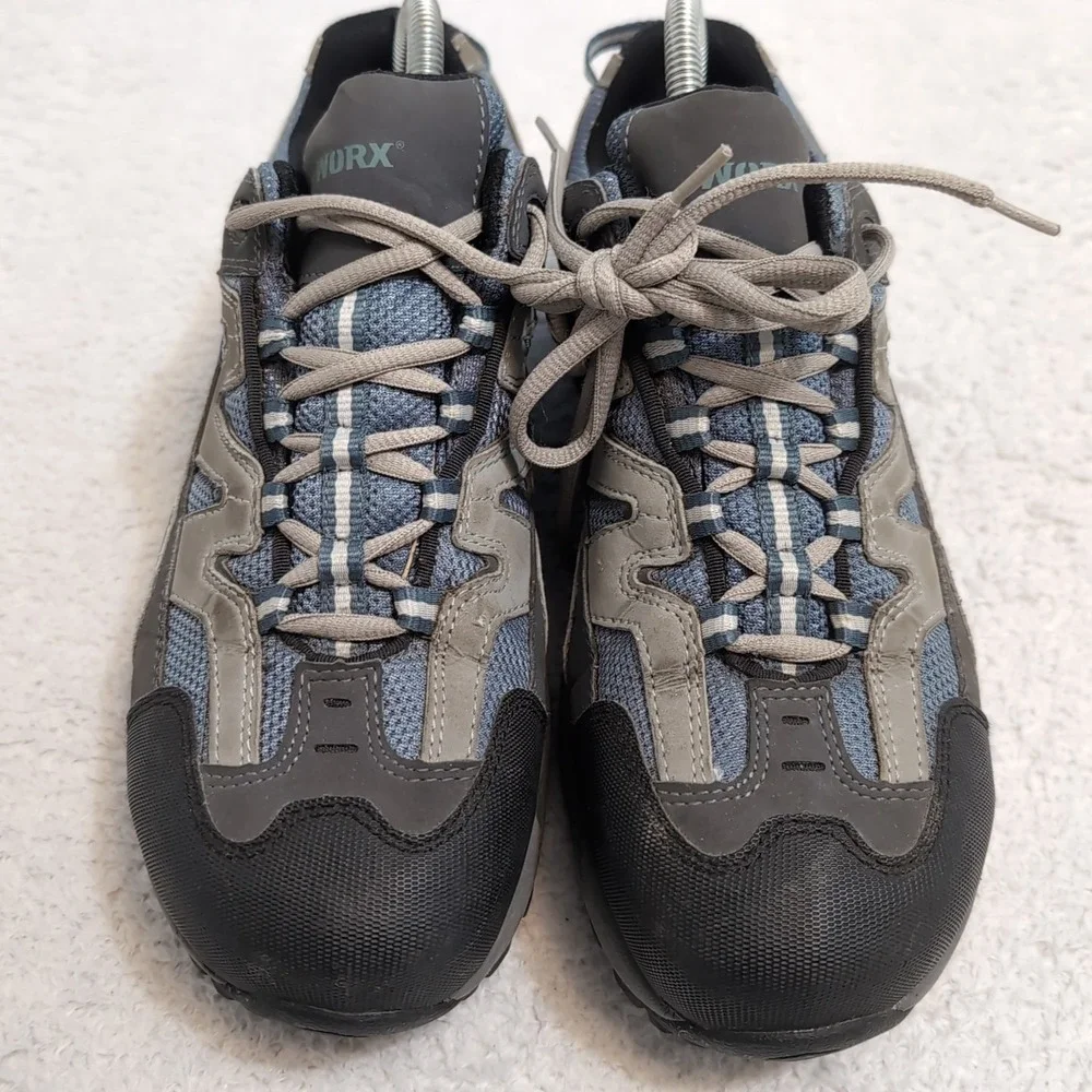 Worx‎ Steel Toe Shoes Red Wing Gray/Blue Womens 10M ASTM F 2413-11 Steel Toe